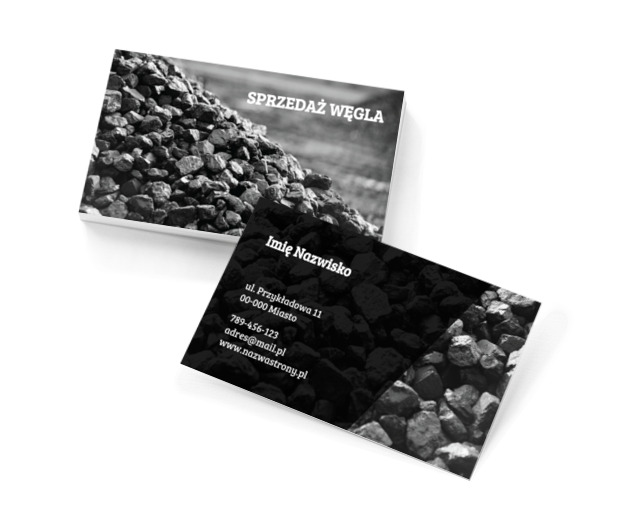 Atrakcyjne oblicze węgla, Sprzedaż, Materiały budowlane - Wizytówki Netprint szablony online