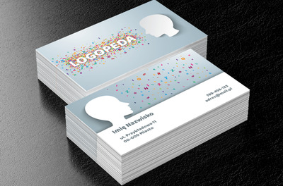 Przekaz czytelny i efektowny, Edukacja, Logopeda - Wizytówki Netprint