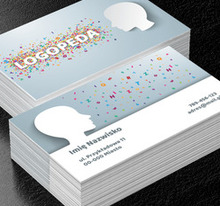 Przekaz czytelny i efektowny, Edukacja, Logopeda - Wizytówki Netprint