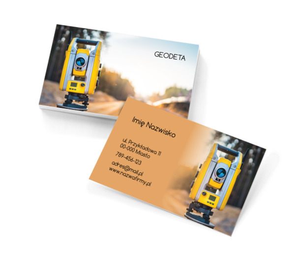 Konkretna reklama dla geodety, Środowisko i Przyroda, Geodezja - Wizytówki Netprint szablony online