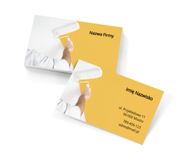 Zapowiedź dobrej metamorfozy, Budownictwo, Usługi malarskie - Wizytówki Netprint szablony online