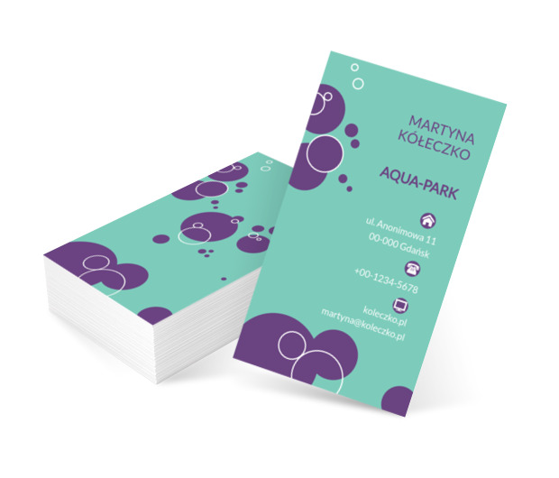 Kolorowe bąbelki, Motywy, Abstrakcja - Wizytówki Netprint szablony online