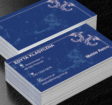 Malowane niebieskie tło, Motywy, Klasyczne - Wizytówki Netprint