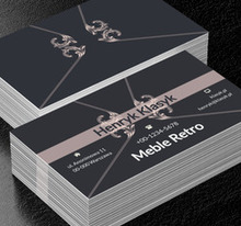 Szary ornament, Motywy, Klasyczne - Wizytówki Netprint