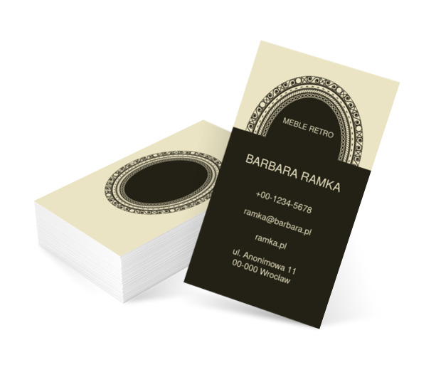 Owalna rama, Motywy, Klasyczne - Wizytówki Netprint szablony online