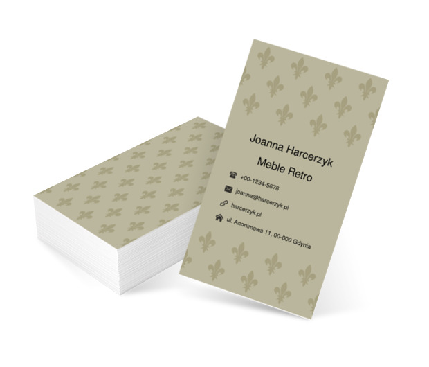 Lilie harcerskie, Motywy, Klasyczne - Wizytówki Netprint szablony online