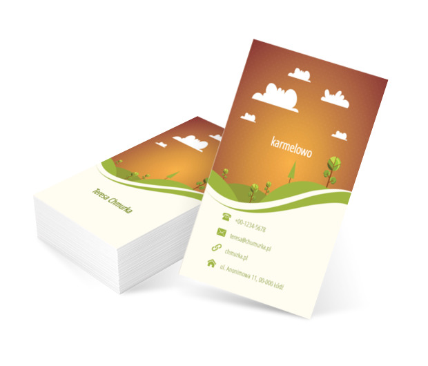 Malowniczy krajobraz, Motywy, Krajobraz - Wizytówki Netprint szablony online