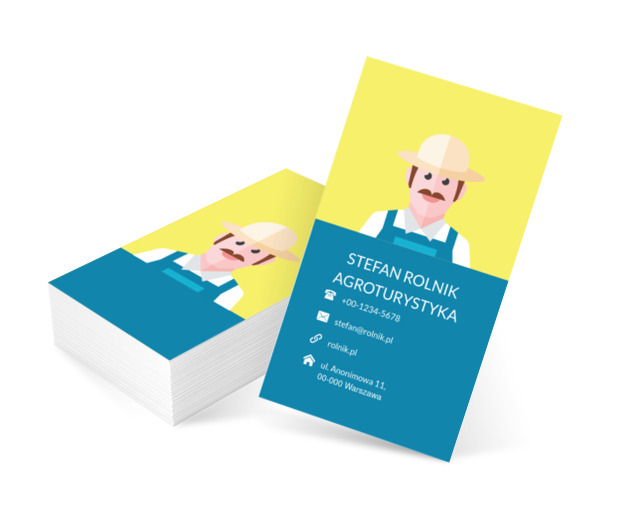 Mężczyzna w kapeluszu, Motywy, Ludzie - Wizytówki Netprint szablony online