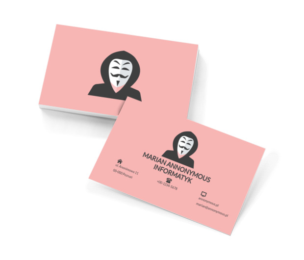 Maska na twarzy, Motywy, Ludzie - Wizytówki Netprint szablony online