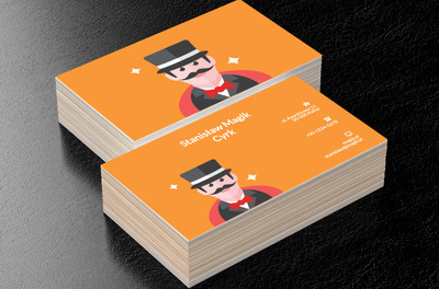 Magik w kapeluszu, Motywy, Ludzie - Wizytówki Netprint