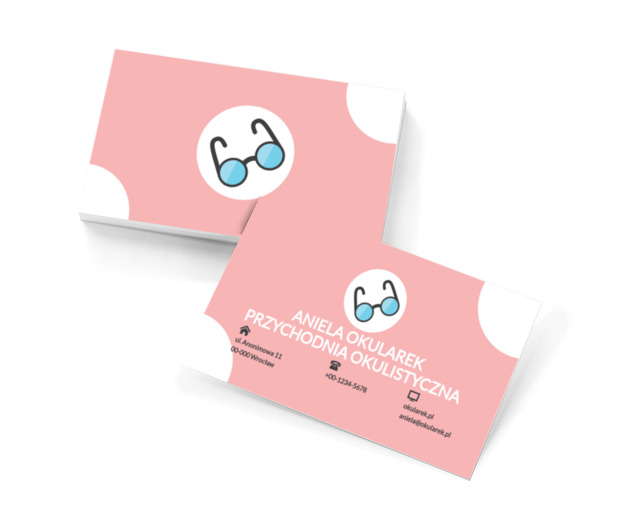 Czarne okulary, Motywy, Przedmioty - Wizytówki Netprint szablony online