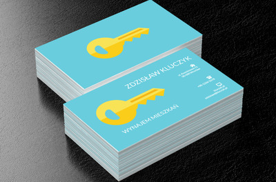 Żółty klucz, Motywy, Przedmioty - Wizytówki Netprint