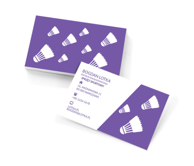 Białe lotki, Motywy, Przedmioty - Wizytówki Netprint szablony online