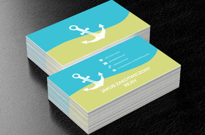 Biała kotwica, Motywy, Przedmioty - Wizytówki Netprint