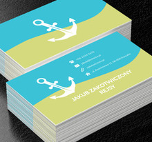 Biała kotwica, Motywy, Przedmioty - Wizytówki Netprint