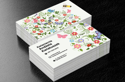 Kolorowy ogród, Motywy, Roślinne - Wizytówki Netprint