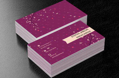 Kwitnąca jabłoń, Motywy, Roślinne - Wizytówki Netprint