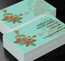 Delikatne kwiaty, Motywy, Roślinne - Wizytówki Netprint