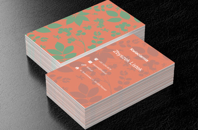 Zielone kwiaty, Motywy, Roślinne - Wizytówki Netprint