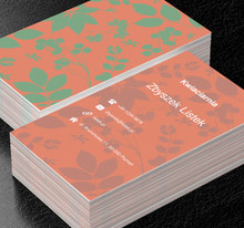 Zielone kwiaty, Motywy, Roślinne - Wizytówki Netprint