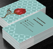 Czerwony pąk, Motywy, Roślinne - Wizytówki Netprint