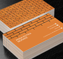 Pomarańczowe cegły, Motywy, Tła i tekstury - Wizytówki Netprint