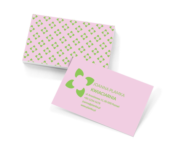 Zielony ornament, Motywy, Tła i tekstury - Wizytówki Netprint szablony online