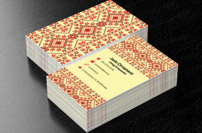 Kolorowy ornament, Motywy, Tła i tekstury - Wizytówki Netprint