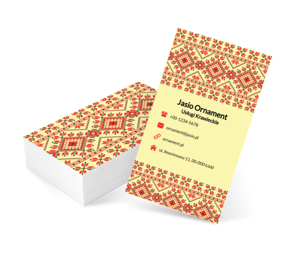 Kolorowy ornament, Motywy, Tła i tekstury - Wizytówki Netprint szablony online