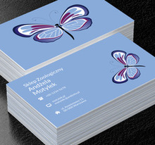 Wielobarwny motyl, Motywy, Zwierzęta - Wizytówki Netprint