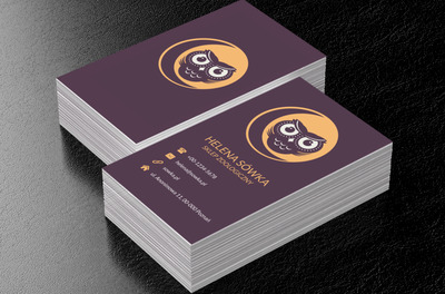 Żółta sowa, Motywy, Zwierzęta - Wizytówki Netprint