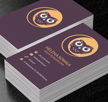 Żółta sowa, Motywy, Zwierzęta - Wizytówki Netprint