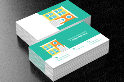 Kolorowy dom, Nieruchomość, Biuro nieruchomości - Wizytówki Netprint