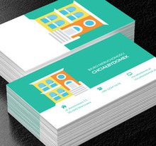 Kolorowy dom, Nieruchomość, Biuro nieruchomości - Wizytówki Netprint