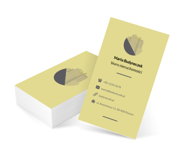 Wieżowce w kółku, Nieruchomość, Biuro nieruchomości - Wizytówki Netprint szablony online