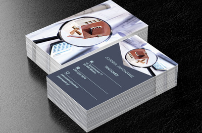 Dom pod lupą, Nieruchomość, Biuro nieruchomości - Wizytówki Netprint