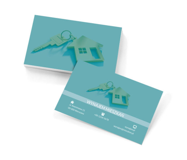 Dom z kluczem, Nieruchomość, Wynajem mieszkań - Wizytówki Netprint szablony online
