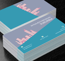 Różowe wieżowce, Nieruchomość, Wynajem mieszkań - Wizytówki Netprint