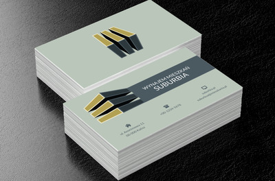 Futurystyczny budynek, Nieruchomość, Wynajem mieszkań - Wizytówki Netprint