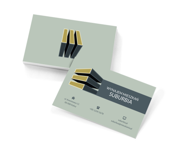 Futurystyczny budynek, Nieruchomość, Wynajem mieszkań - Wizytówki Netprint szablony online