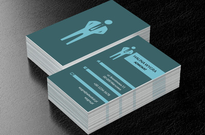 Niebieska sylwetka mężczyzny, Prawo, Adwokat - Wizytówki Netprint