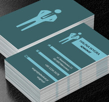 Niebieska sylwetka mężczyzny, Prawo, Adwokat - Wizytówki Netprint