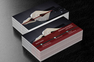 Otwarta księga, Prawo, Radca Prawny - Wizytówki Netprint