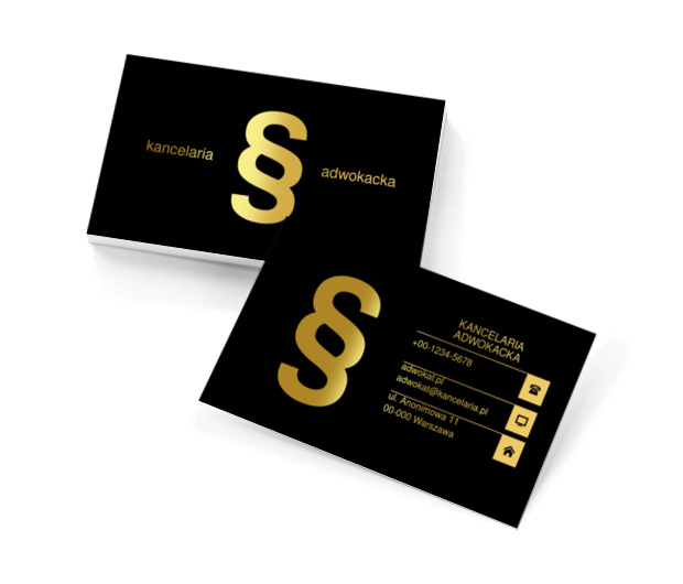 Jasny paragraf, Prawo, Kancelaria adwokacka - Wizytówki Netprint szablony online