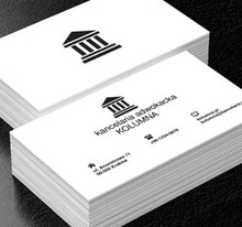 Czarne kolumny, Prawo, Kancelaria adwokacka - Wizytówki Netprint