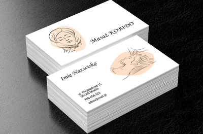 Delikatna grafika z przekazem, Medycyna, Masażysta - Wizytówki Netprint