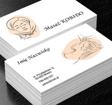 Delikatna grafika z przekazem, Medycyna, Masażysta - Wizytówki Netprint