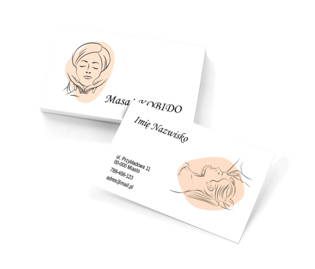 Delikatna grafika z przekazem, Medycyna, Masażysta - Wizytówki Netprint szablony online