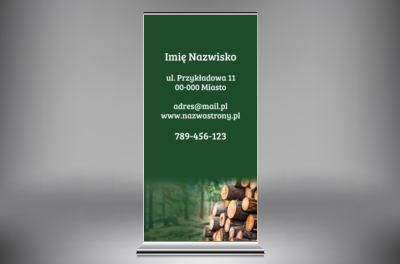 Reklama z lasem w tle, Sprzedaż, Materiały budowlane - Roll-up Netprint