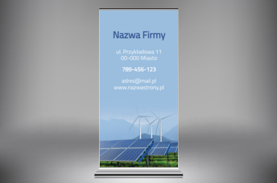 Dwa w jednym – innowacje i natura, Środowisko i Przyroda, Odnawialne źródła energii - Roll-up Netprint